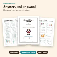 Little Panda's Mermaids Activity Book: answers