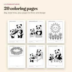 Little Panda's Mother's Day Activity Book: coloring pages