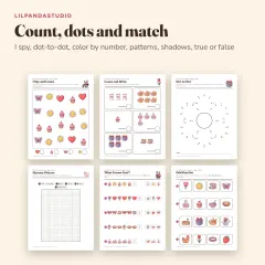 Little Panda's Mother's Day Activity Book: count dots match