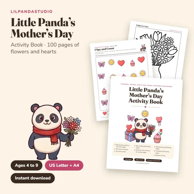 Little Panda's Mother's Day Activity Book cover