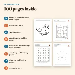 Little Panda's Ocean Activity Book: what’s inside