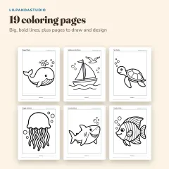 Little Panda's Ocean Activity Book: coloring pages