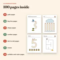 Little Panda's First Pencil Control Book: what’s inside