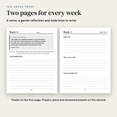 A Year of Prayer and Thanks: A 52-Week Guided Prayer and Gratitude Journal: two pages a week