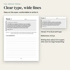 A Year of Prayer and Thanks: A 52-Week Guided Prayer and Gratitude Journal: clear type