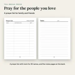 A Year of Prayer and Thanks: A 52-Week Guided Prayer and Gratitude Journal: prayer list