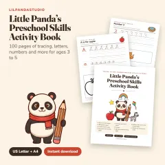 Little Panda's Preschool Skills Activity Book: cover