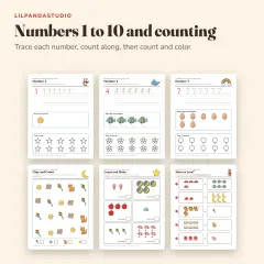Little Panda's Preschool Skills Activity Book: numbers