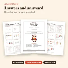 Little Panda's Preschool Skills Activity Book: answers
