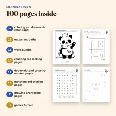 Little Panda's Princesses and Castles Activity Book: what’s inside