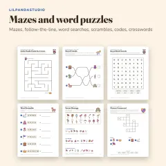 Little Panda's Princesses and Castles Activity Book: mazes and words
