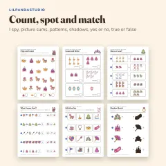 Little Panda's Princesses and Castles Activity Book: count and match