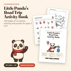 Little Panda's Road Trip Activity Book: cover