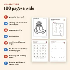 Little Panda's Road Trip Activity Book: what’s inside