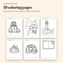 Little Panda's Road Trip Activity Book: coloring pages