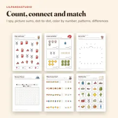 Little Panda's Road Trip Activity Book: count and match