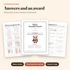 Little Panda's Road Trip Activity Book: answers