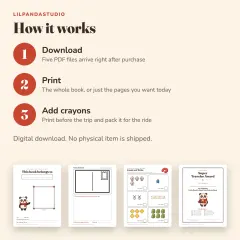 Little Panda's Road Trip Activity Book: how it works