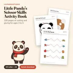 Little Panda's Scissor Skills Activity Book: cover