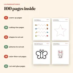 Little Panda's Scissor Skills Activity Book: what’s inside