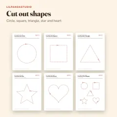 Little Panda's Scissor Skills Activity Book: shapes