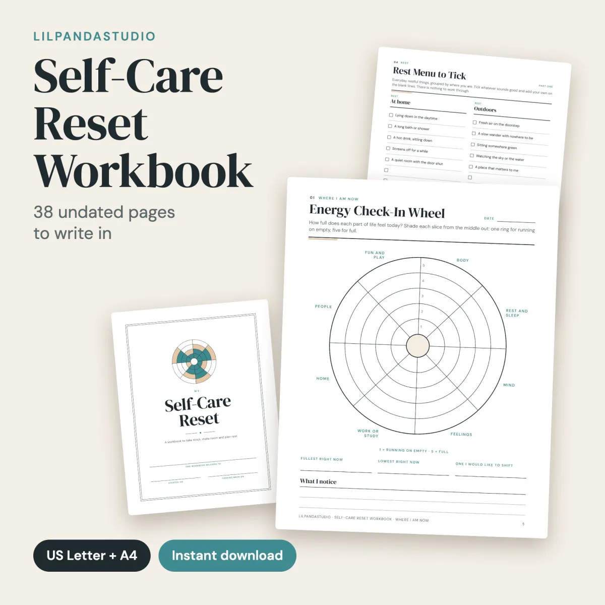 Self-Care Reset Workbook: cover