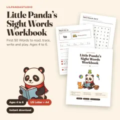 Little Panda's Sight Words Workbook: First 50 Words: cover