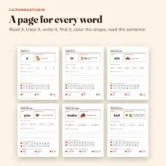 Little Panda's Sight Words Workbook: First 50 Words: word pages