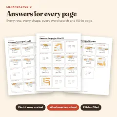 Little Panda's Sight Words Workbook: First 50 Words: answers