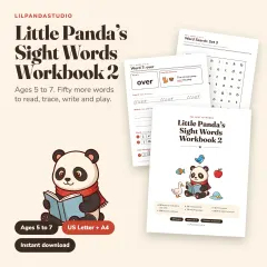 Little Panda's Sight Words Workbook 2: The Next 50 Words: cover