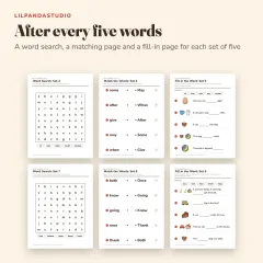 Little Panda's Sight Words Workbook 2: The Next 50 Words: review pages
