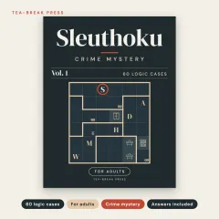 Sleuthoku Crime Mystery, Vol. 1: 60 Logic Cases for Adults: front cover
