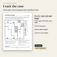 Sleuthoku Crime Mystery, Vol. 1: 60 Logic Cases for Adults: one case per page