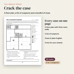 Sleuthoku Crime Mystery, Vol. 2: Country House Mysteries, 60 Logic Cases for Adults: one case per page