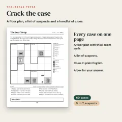 Sleuthoku Crime Mystery, Vol. 5: Christmas Crimes, 60 Logic Cases for Adults: one case per page