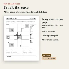 Sleuthoku Crime Mystery, Vol. 6: Stage and Screen, 60 Logic Cases for Adults: one case per page