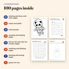 Little Panda's Space Activity Book: what’s inside