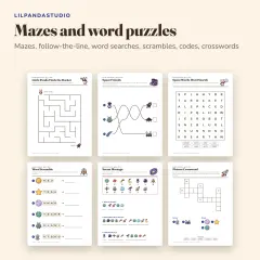 Little Panda's Space Activity Book: mazes and words