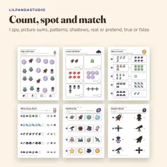 Little Panda's Space Activity Book: count and match