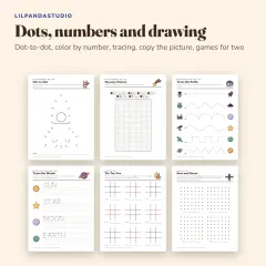 Little Panda's Space Activity Book: dots and drawing