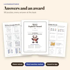 Little Panda's Space Activity Book: answers
