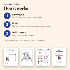 Little Panda's Space Activity Book: how it works