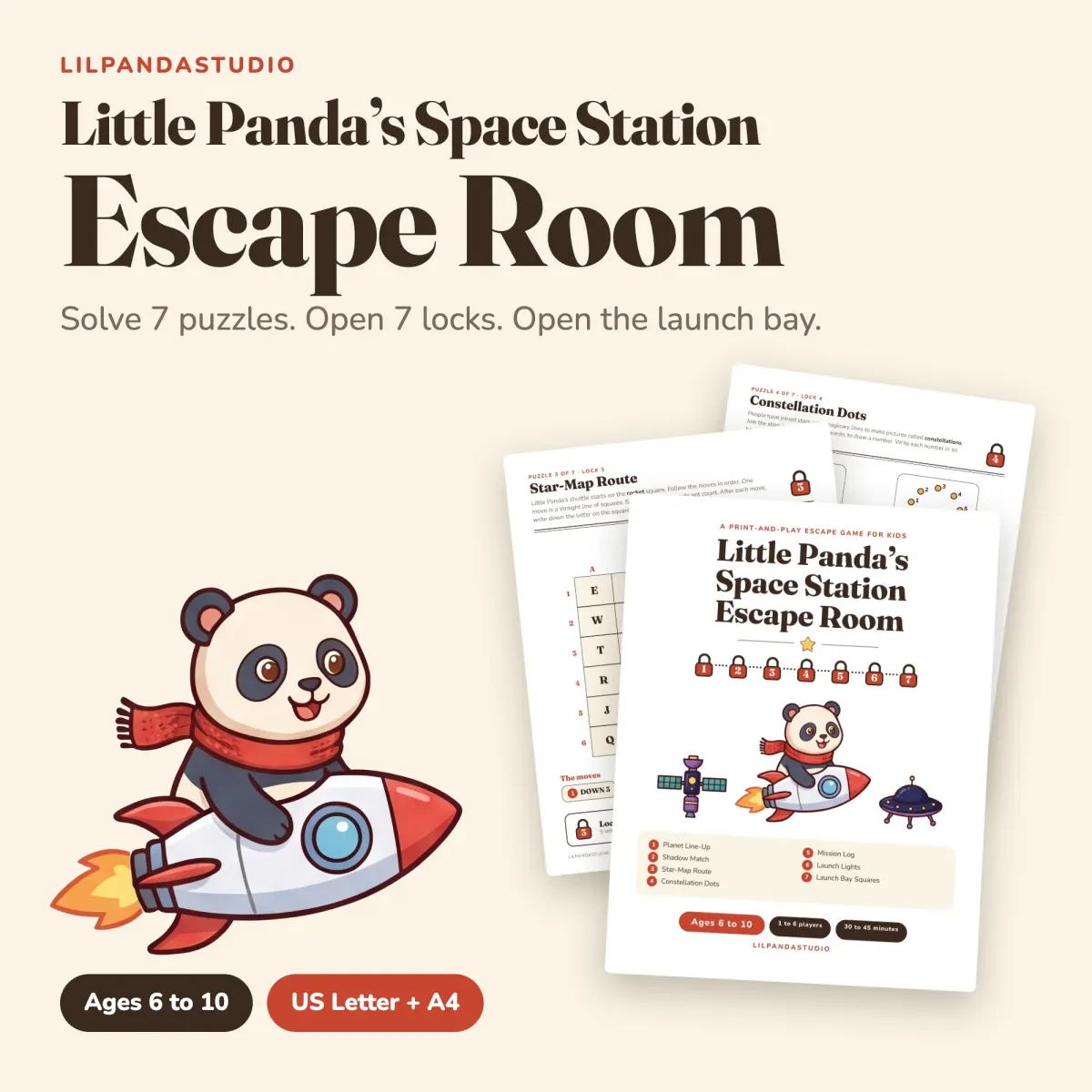 Little Panda’s Space Station Escape Room: cover