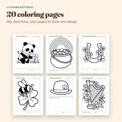 Little Panda's St Patrick's Day Activity Book: coloring pages