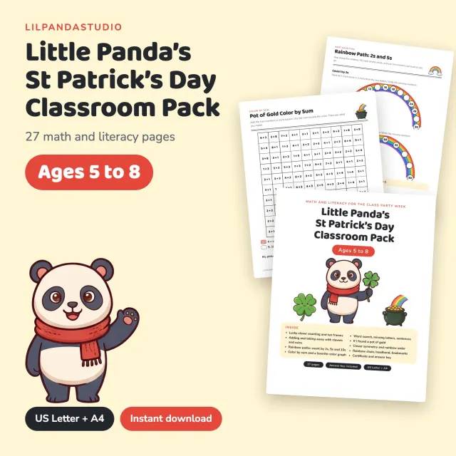 Little Panda’s St Patrick’s Day Classroom Pack cover