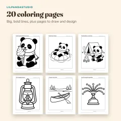 Little Panda's Summer Activity Book: coloring pages