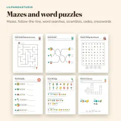 Little Panda's Summer Activity Book: mazes and words