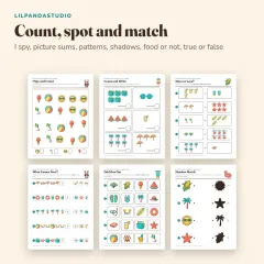 Little Panda's Summer Activity Book: count and match