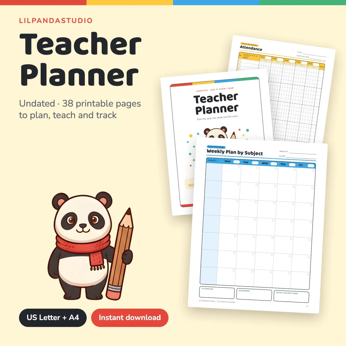 Teacher Planner: cover