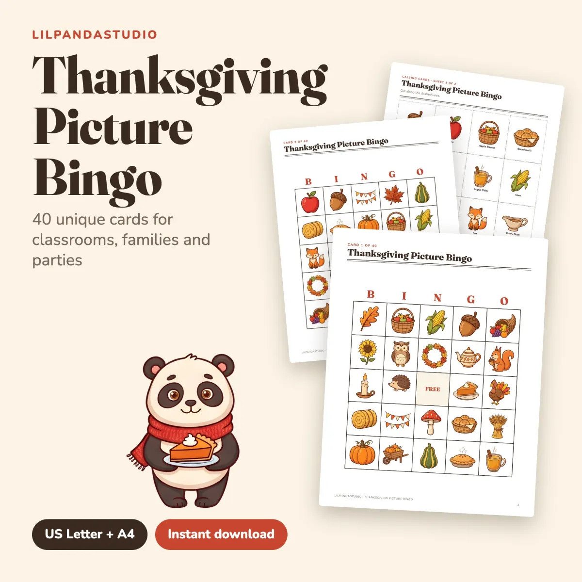 Thanksgiving Picture Bingo: cover